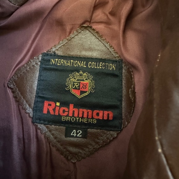 Richman Brothers Men’s Vintage Leather Jacket - Picture 5 of 5
